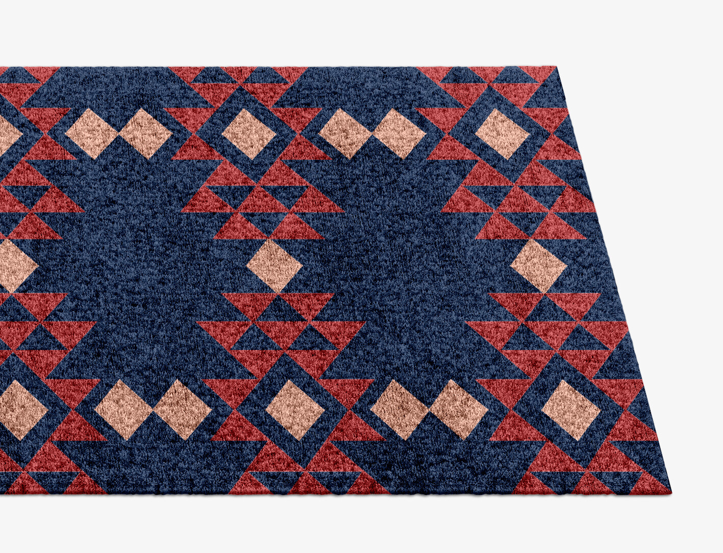 Ikat Geometric Runner Hand Knotted Bamboo Silk Custom Rug by Rug Artisan