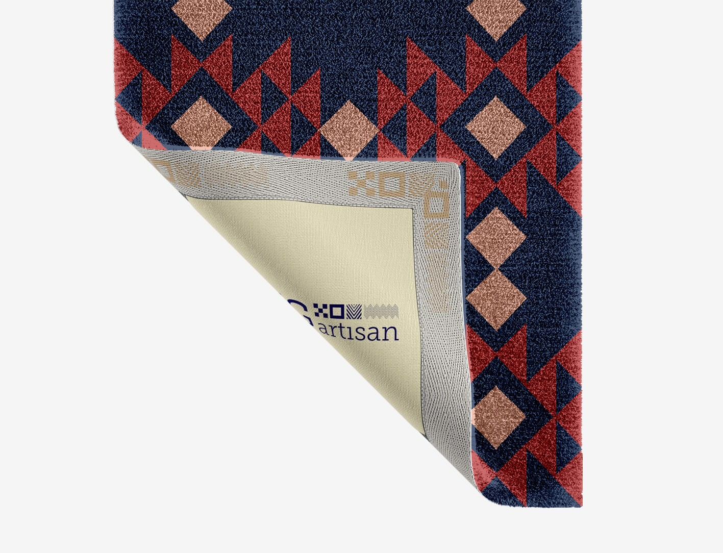 Ikat Geometric Runner Hand Knotted Tibetan Wool Custom Rug by Rug Artisan