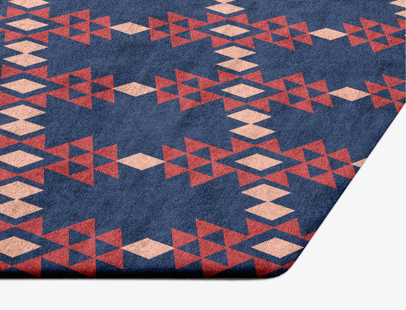 Ikat Geometric Hexagon Hand Tufted Bamboo Silk Custom Rug by Rug Artisan