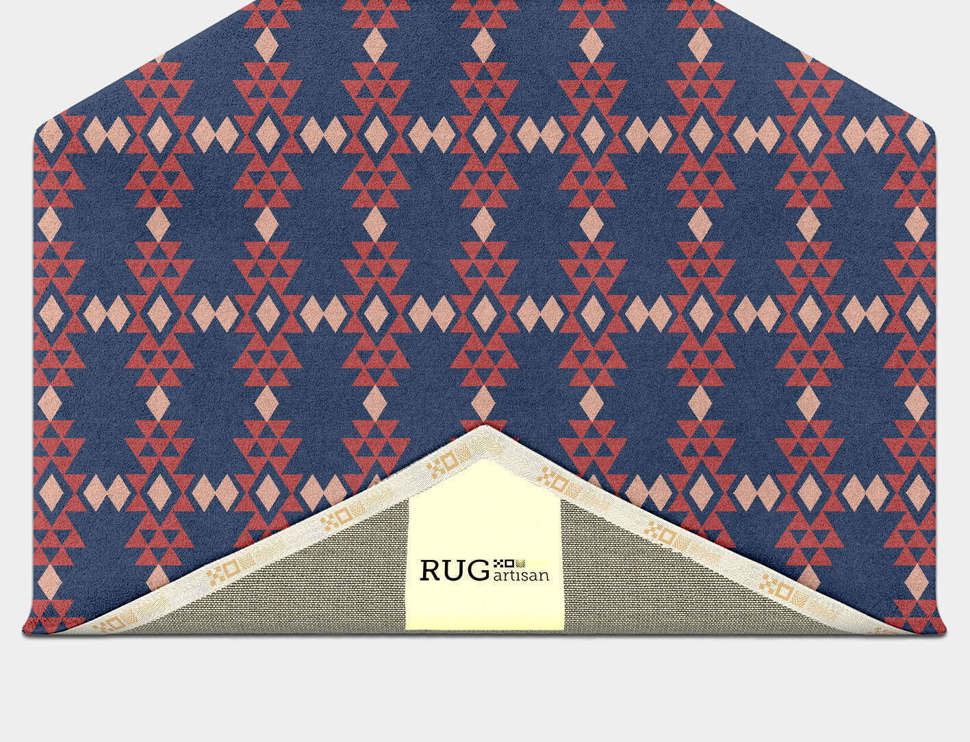 Ikat Geometric Hexagon Hand Tufted Pure Wool Custom Rug by Rug Artisan
