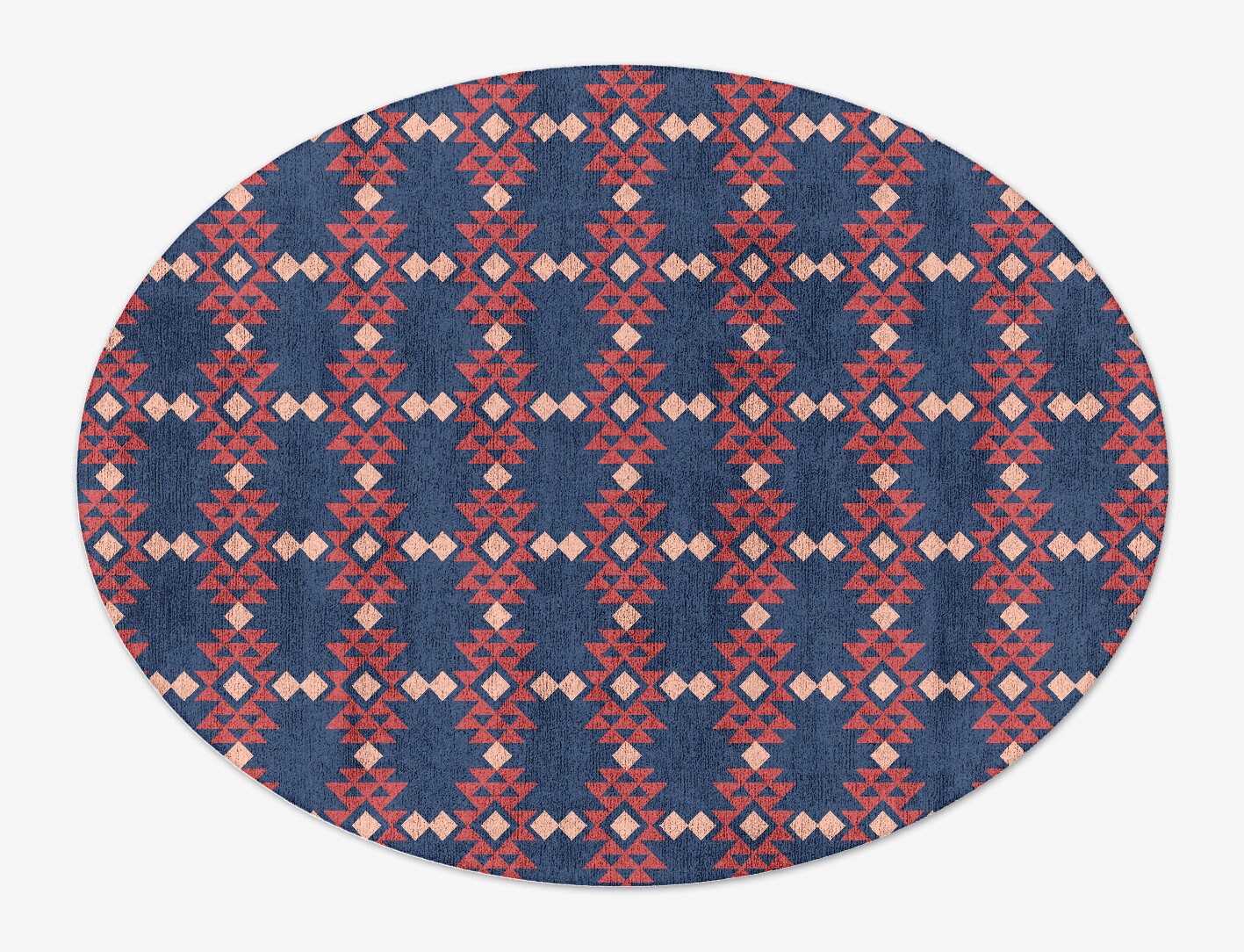 Ikat Geometric Oval Hand Tufted Bamboo Silk Custom Rug by Rug Artisan