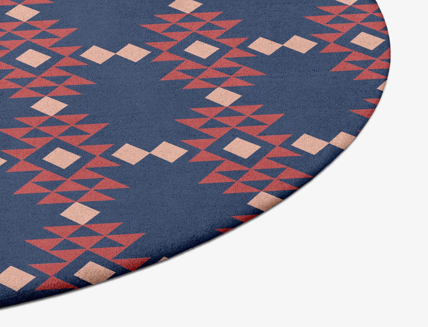 Ikat Geometric Oval Hand Tufted Pure Wool Custom Rug by Rug Artisan