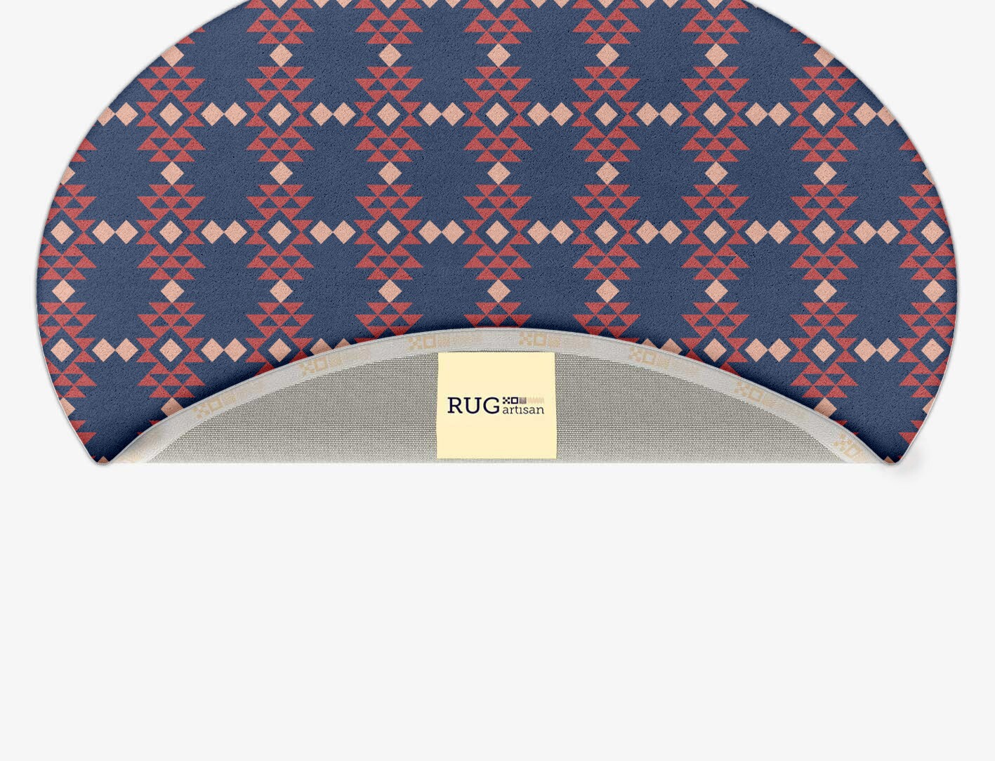 Ikat Geometric Oval Hand Tufted Pure Wool Custom Rug by Rug Artisan