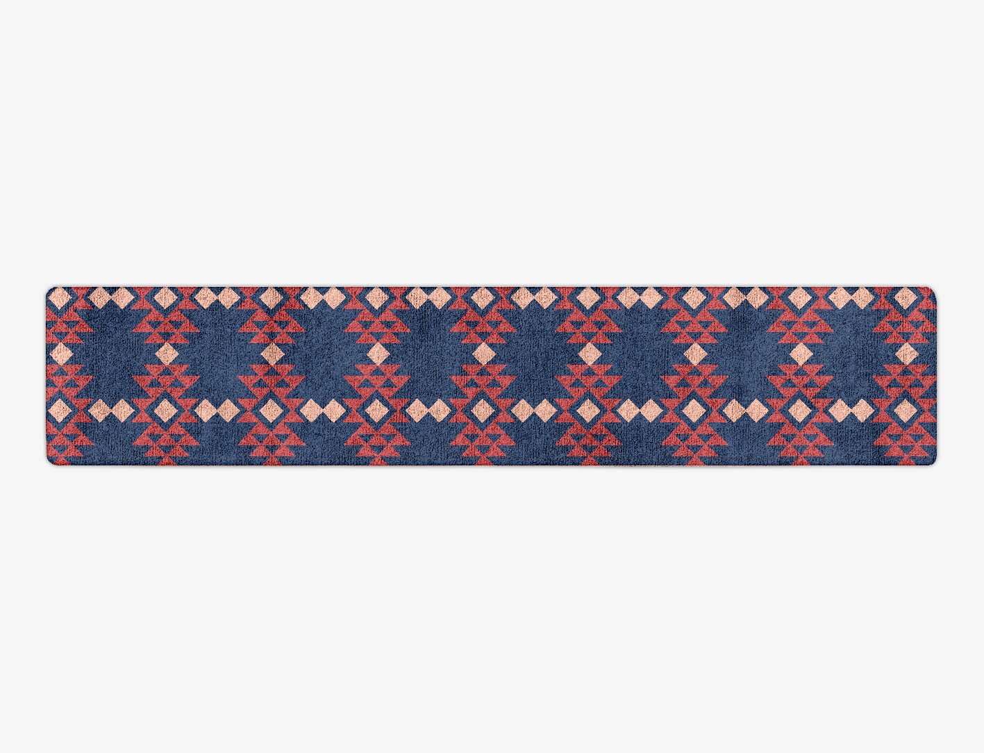Ikat Geometric Runner Hand Tufted Bamboo Silk Custom Rug by Rug Artisan