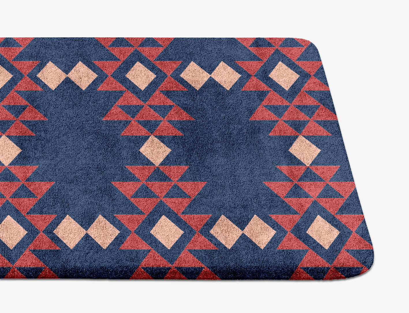 Ikat Geometric Runner Hand Tufted Bamboo Silk Custom Rug by Rug Artisan