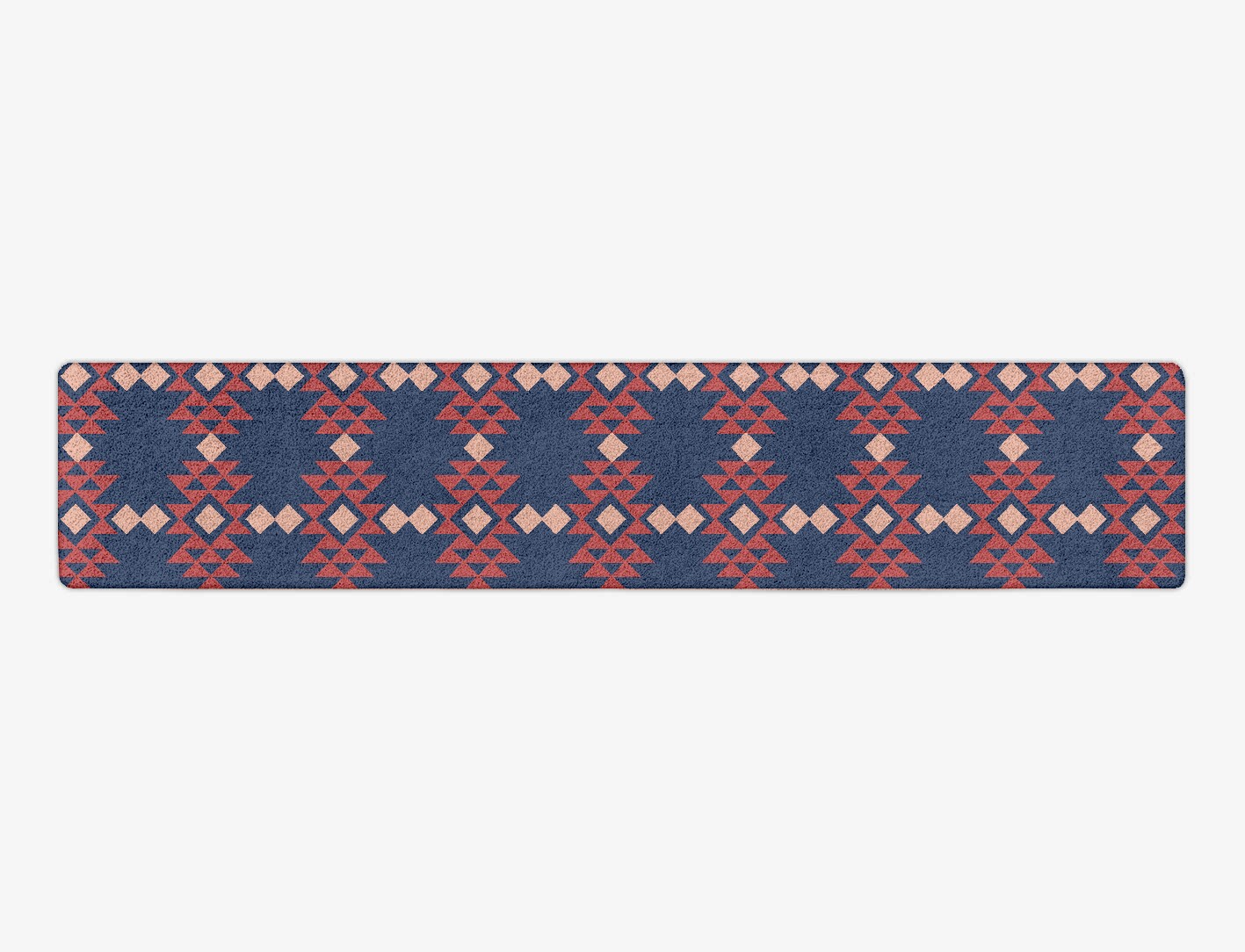 Ikat Geometric Runner Hand Tufted Pure Wool Custom Rug by Rug Artisan