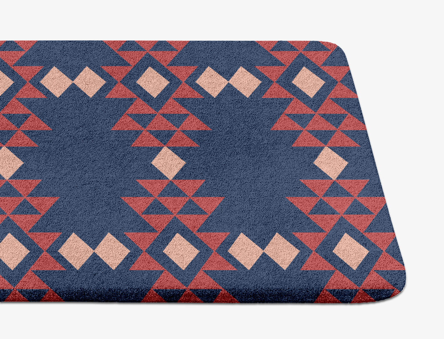 Ikat Geometric Runner Hand Tufted Pure Wool Custom Rug by Rug Artisan