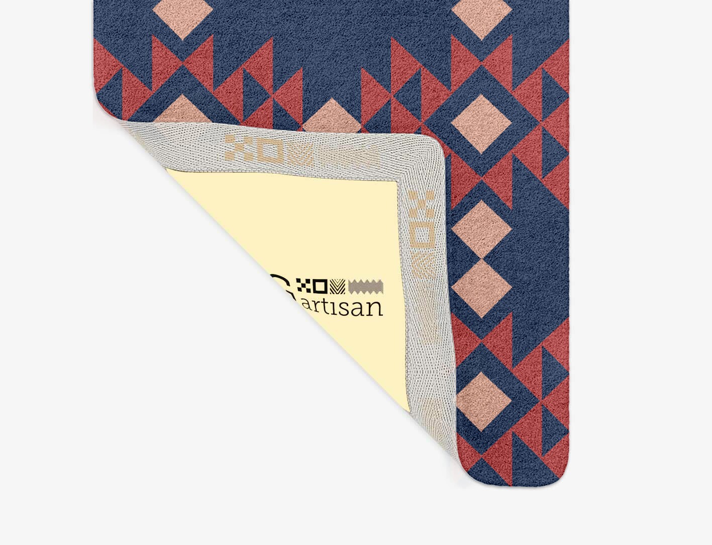 Ikat Geometric Runner Hand Tufted Pure Wool Custom Rug by Rug Artisan