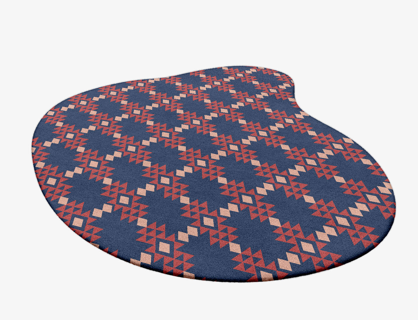 Ikat Geometric Splash Hand Tufted Pure Wool Custom Rug by Rug Artisan