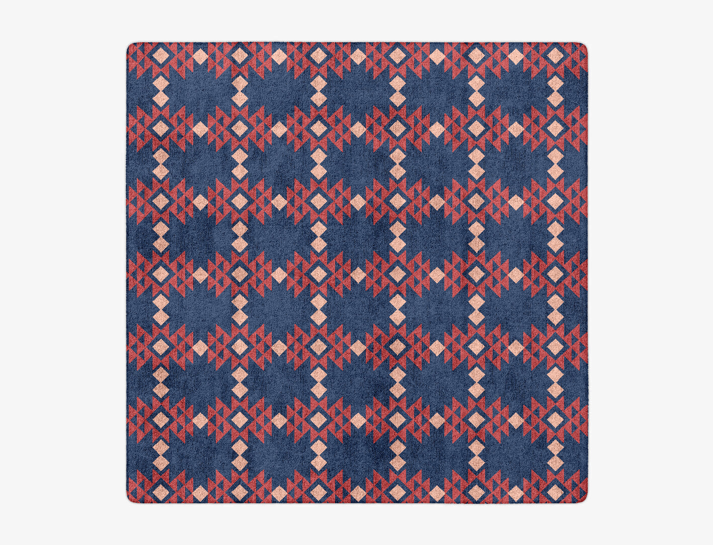 Ikat Geometric Square Hand Tufted Bamboo Silk Custom Rug by Rug Artisan
