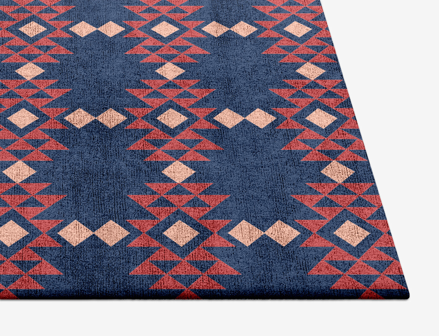 Ikat Geometric Square Hand Tufted Bamboo Silk Custom Rug by Rug Artisan
