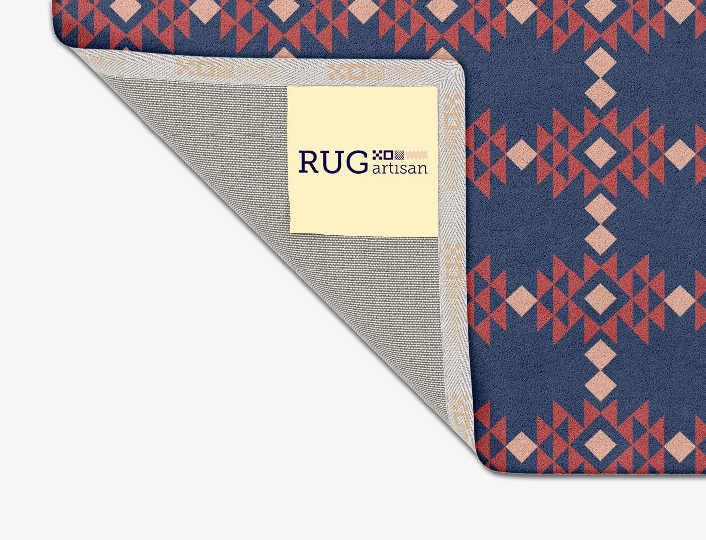 Ikat Geometric Square Hand Tufted Pure Wool Custom Rug by Rug Artisan