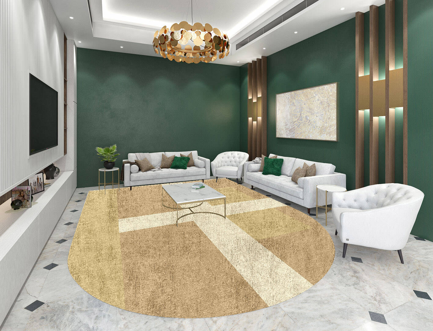 Illusion  Arch Hand Knotted Bamboo Silk Custom Rug by Rug Artisan