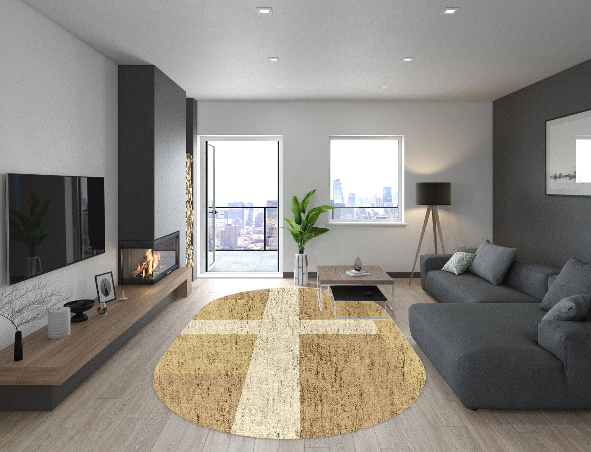 Illusion  Capsule Hand Knotted Bamboo Silk Custom Rug by Rug Artisan