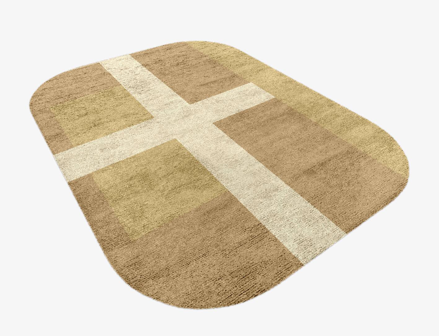 Illusion  Oblong Hand Knotted Bamboo Silk Custom Rug by Rug Artisan
