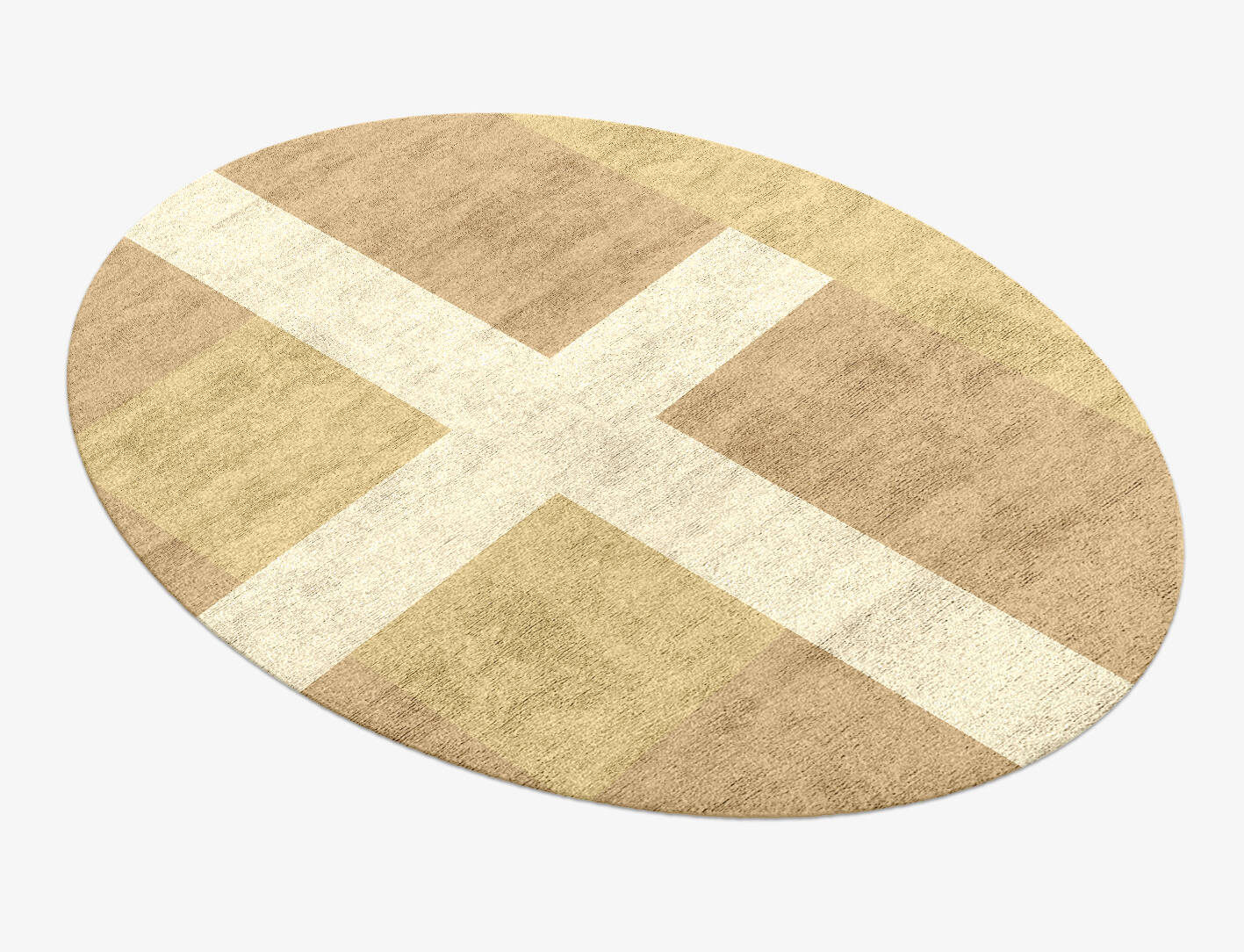 Illusion  Oval Hand Knotted Bamboo Silk Custom Rug by Rug Artisan