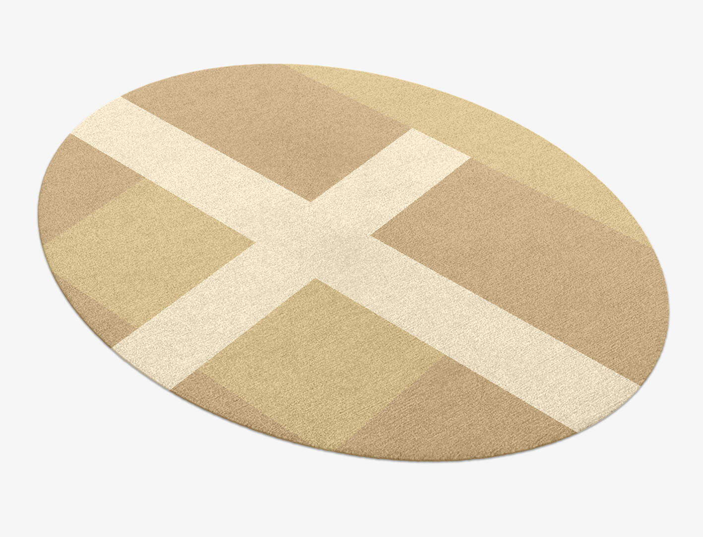 Illusion  Oval Hand Knotted Tibetan Wool Custom Rug by Rug Artisan