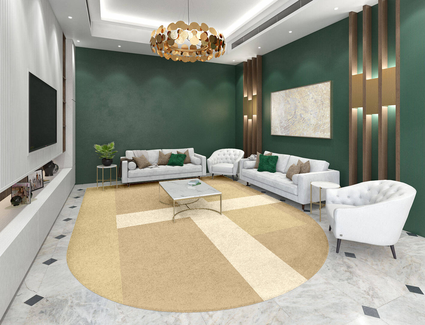 Illusion  Arch Hand Tufted Pure Wool Custom Rug by Rug Artisan
