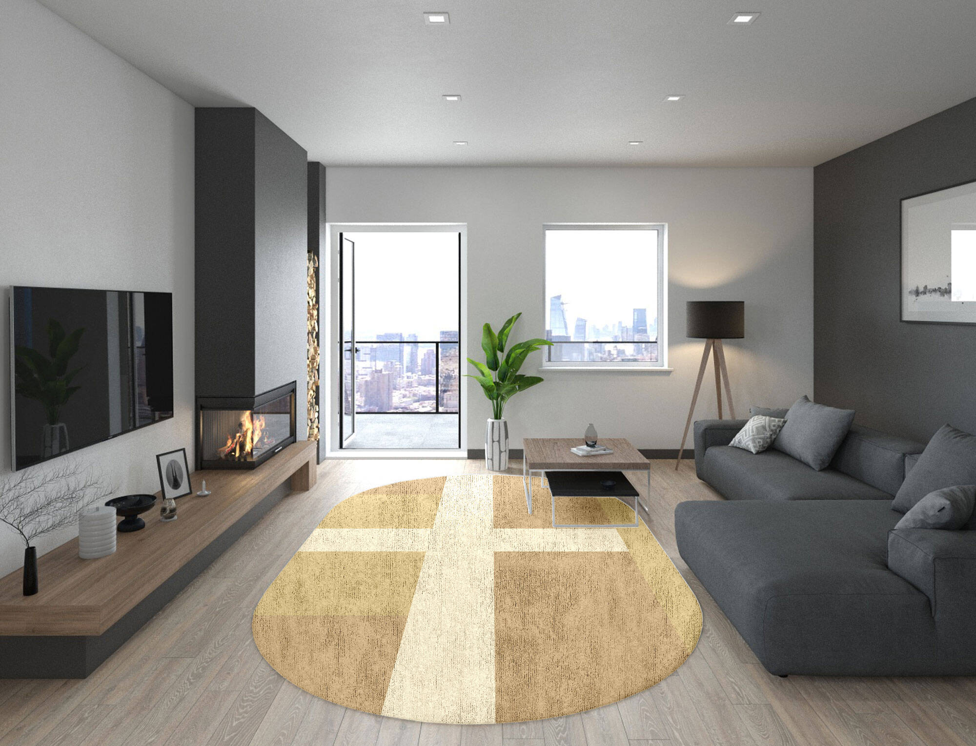Illusion  Capsule Hand Tufted Bamboo Silk Custom Rug by Rug Artisan