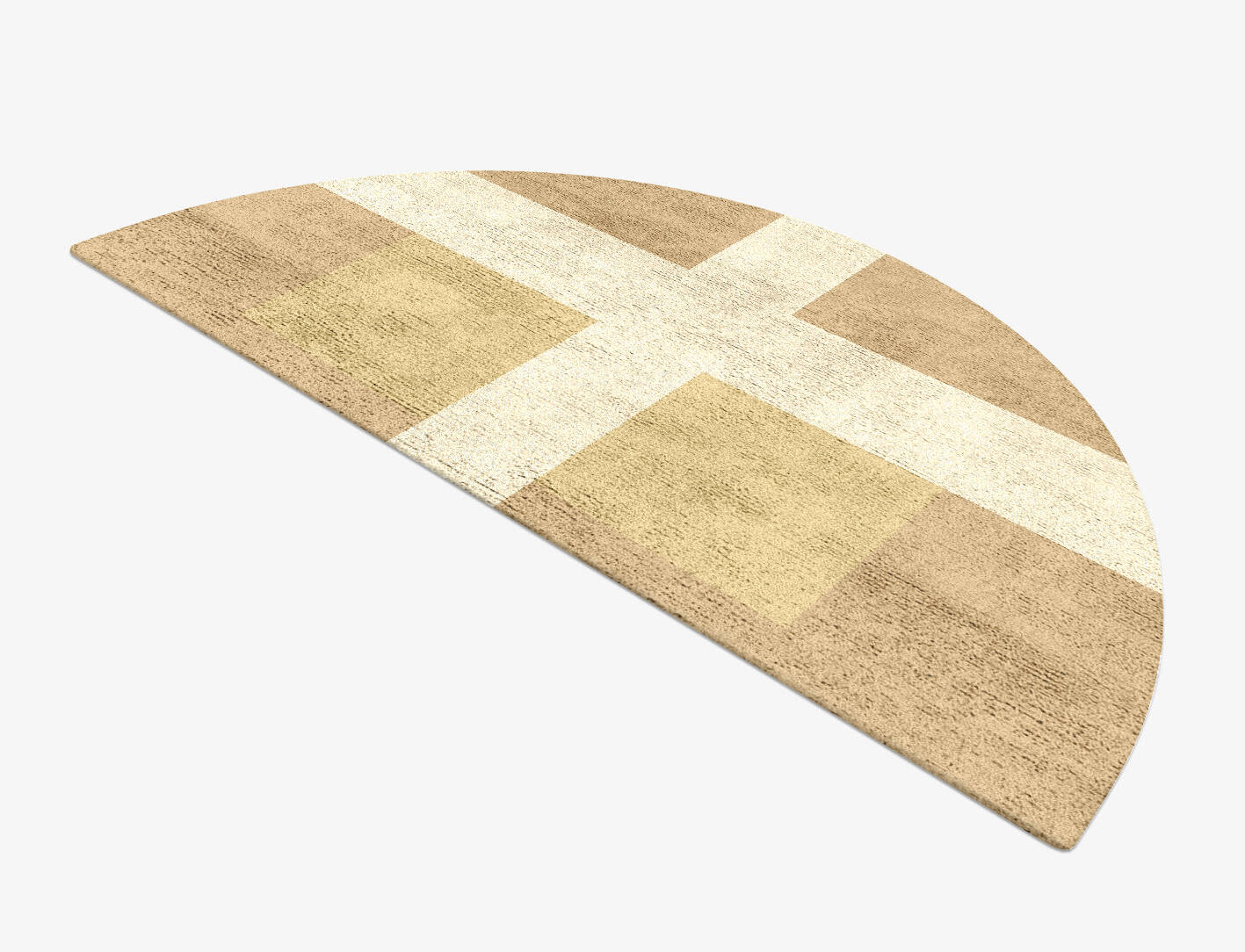 Illusion  Halfmoon Hand Tufted Bamboo Silk Custom Rug by Rug Artisan