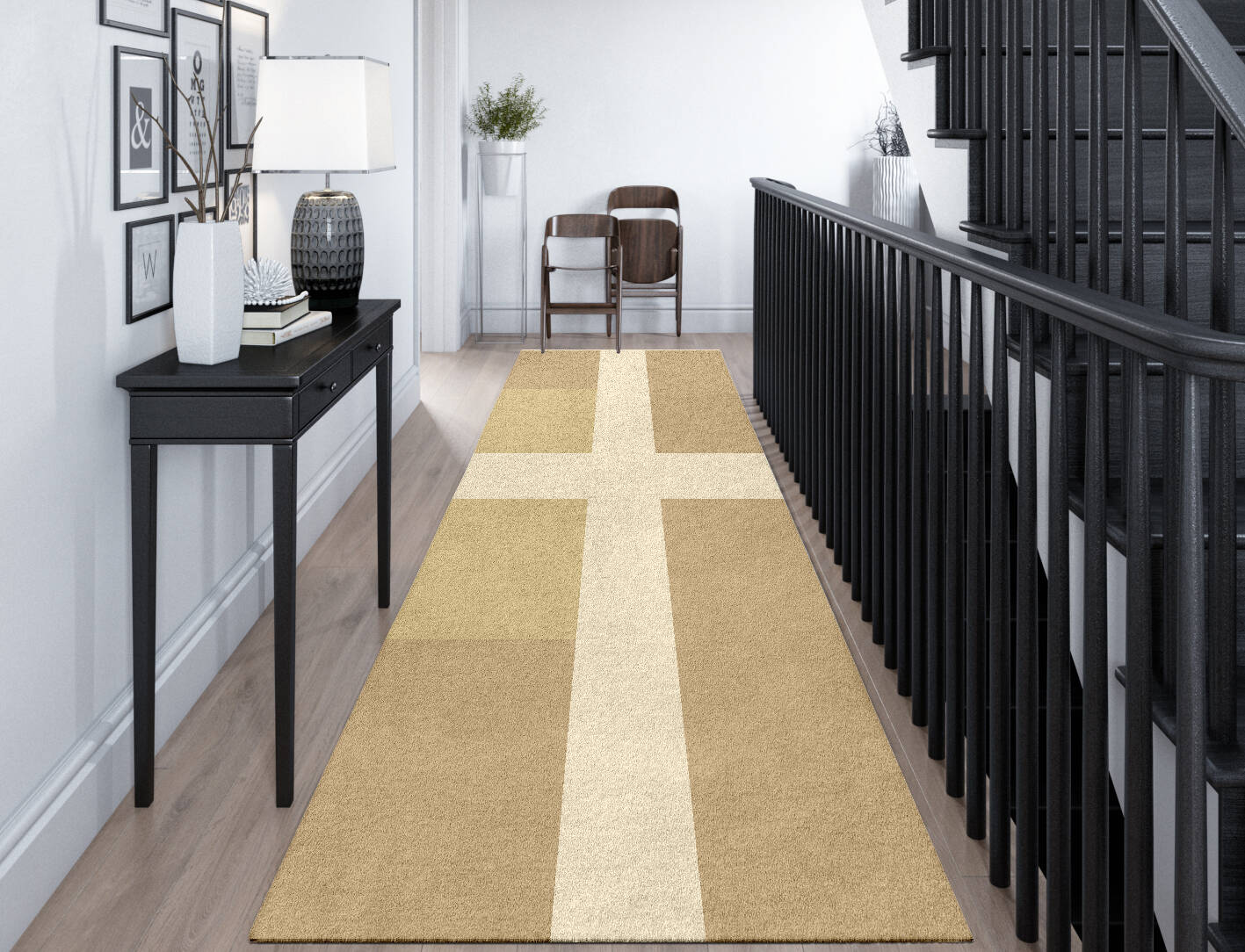Illusion  Runner Hand Tufted Pure Wool Custom Rug by Rug Artisan