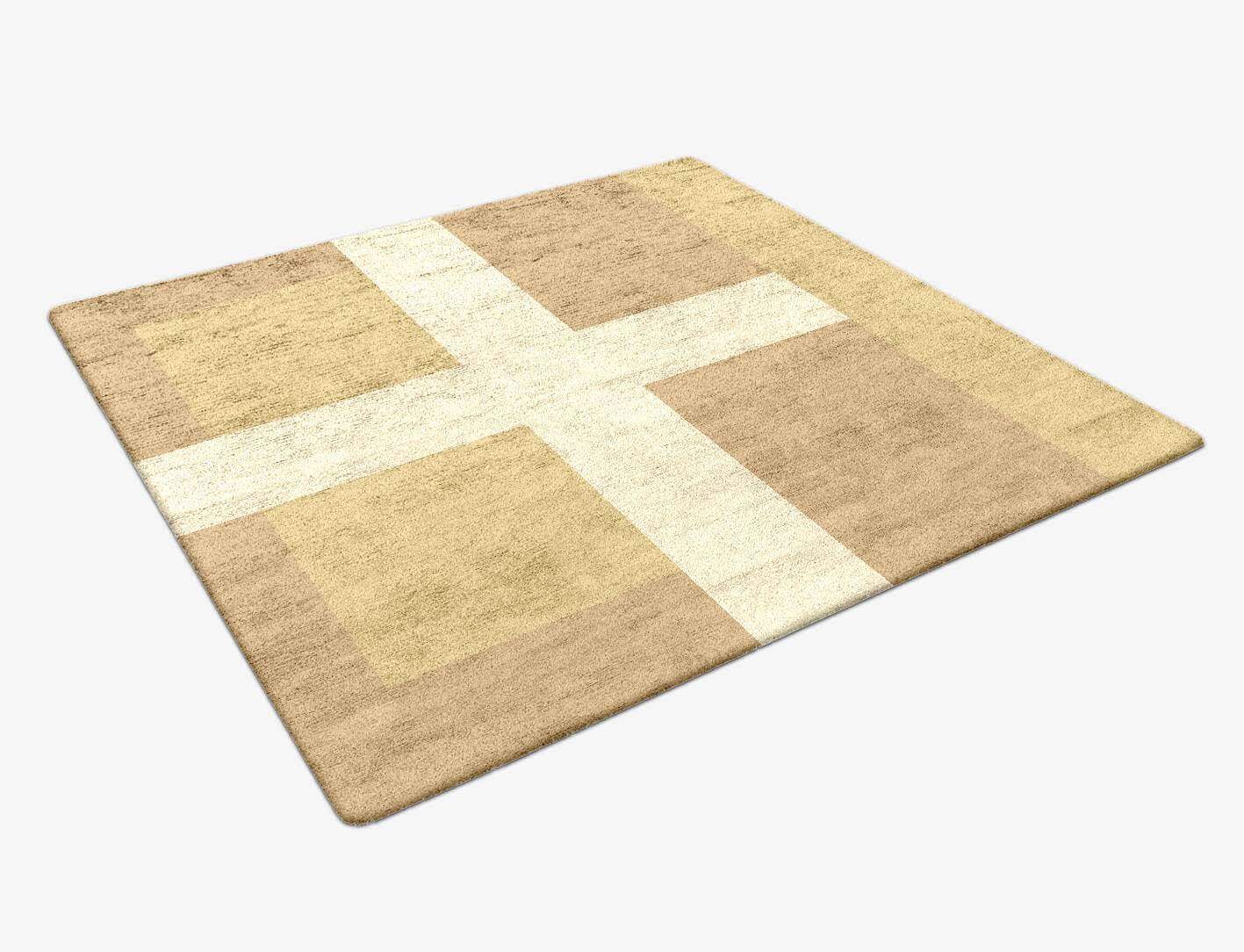 Illusion  Square Hand Tufted Bamboo Silk Custom Rug by Rug Artisan