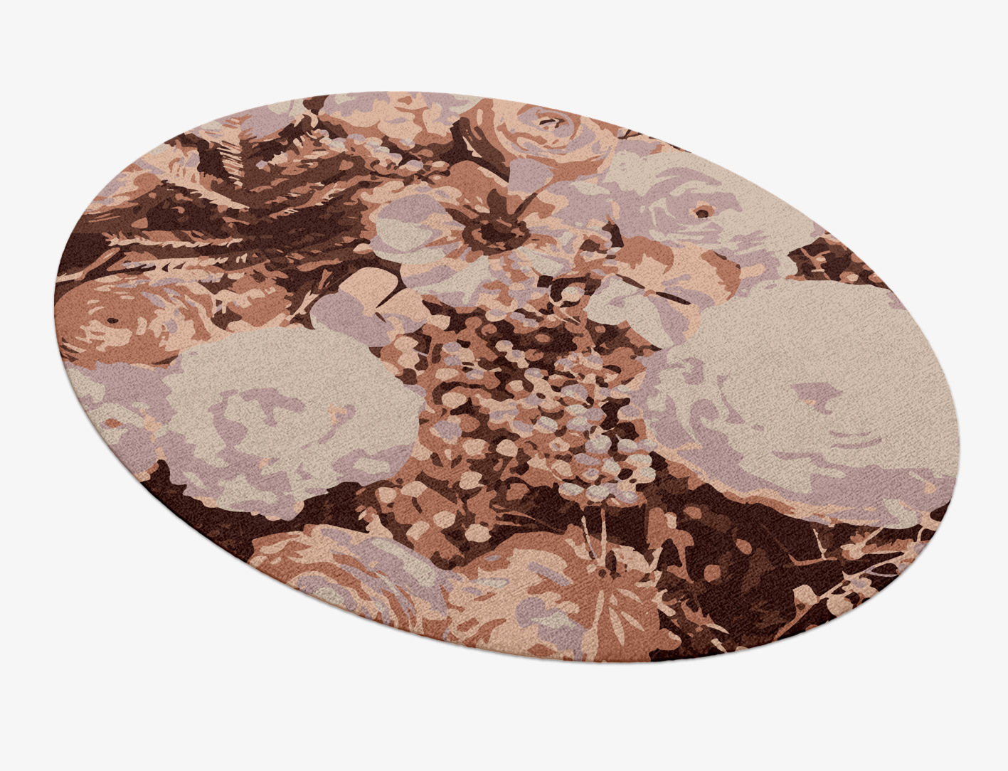 Impasto Floral Oval Hand Knotted Tibetan Wool Custom Rug by Rug Artisan