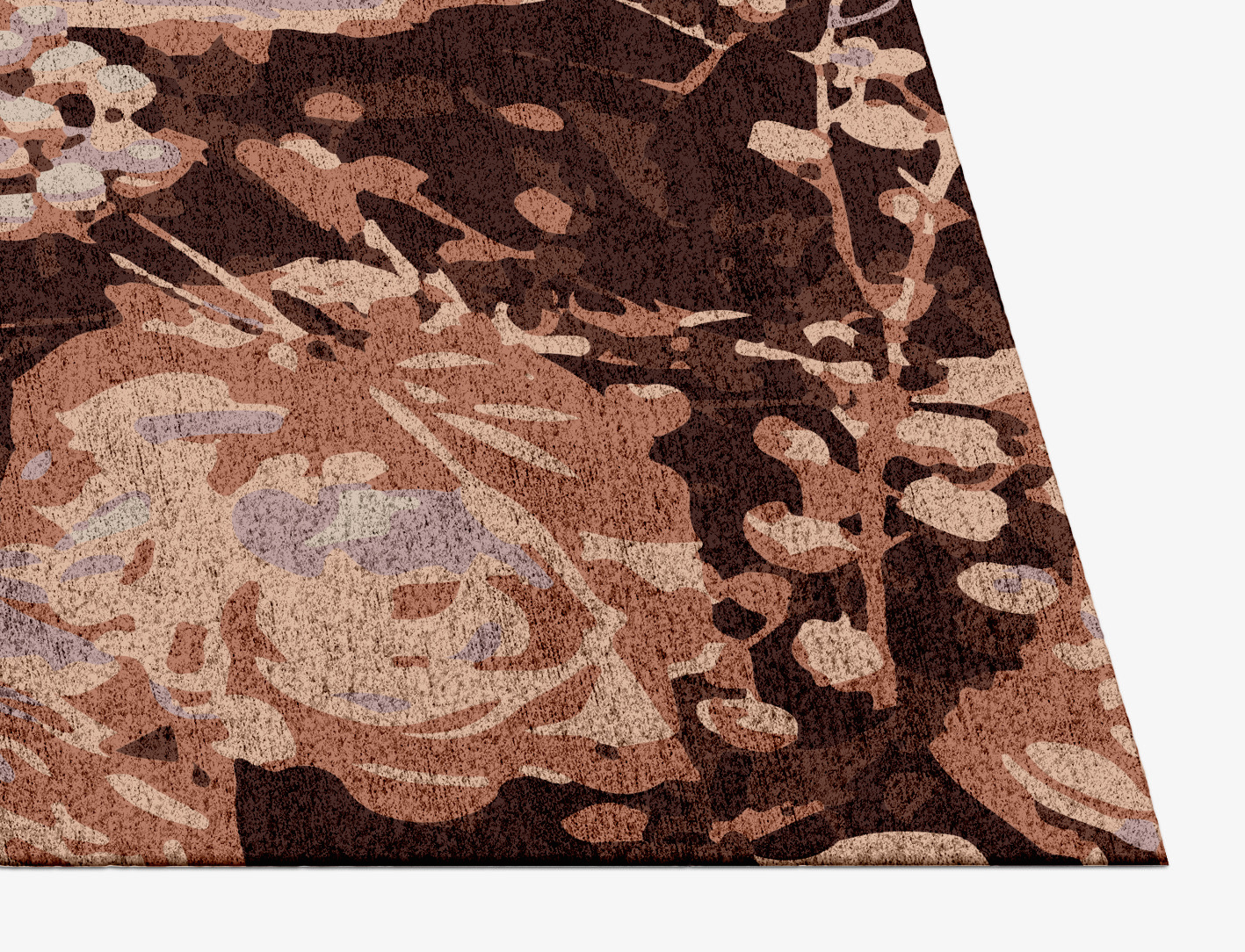 Impasto Floral Rectangle Hand Knotted Bamboo Silk Custom Rug by Rug Artisan