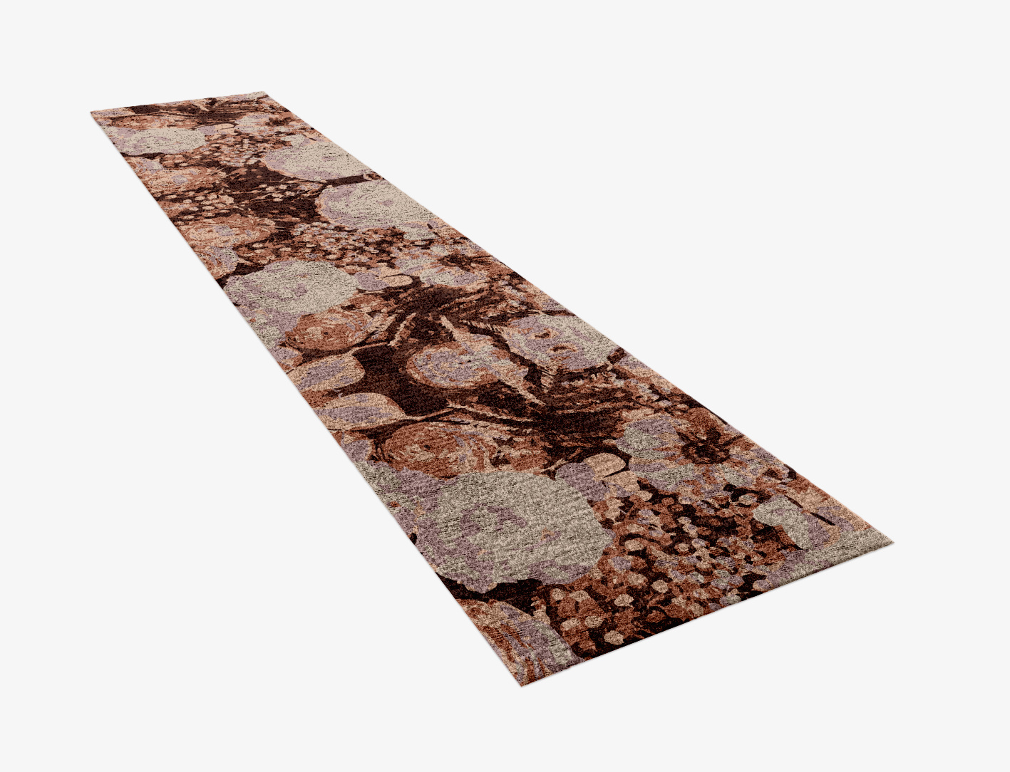 Impasto Floral Runner Hand Knotted Bamboo Silk Custom Rug by Rug Artisan