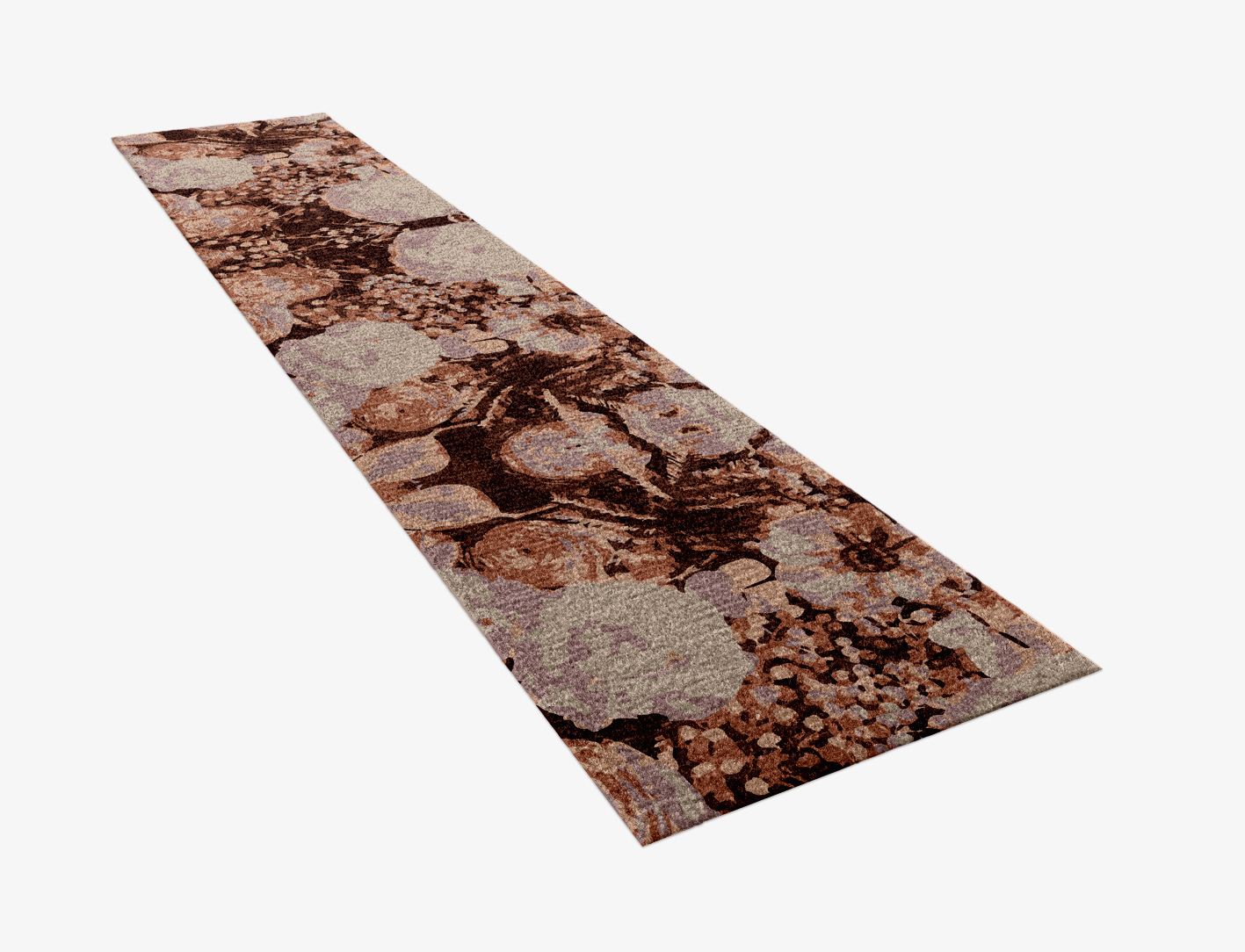 Impasto Floral Runner Hand Knotted Tibetan Wool Custom Rug by Rug Artisan