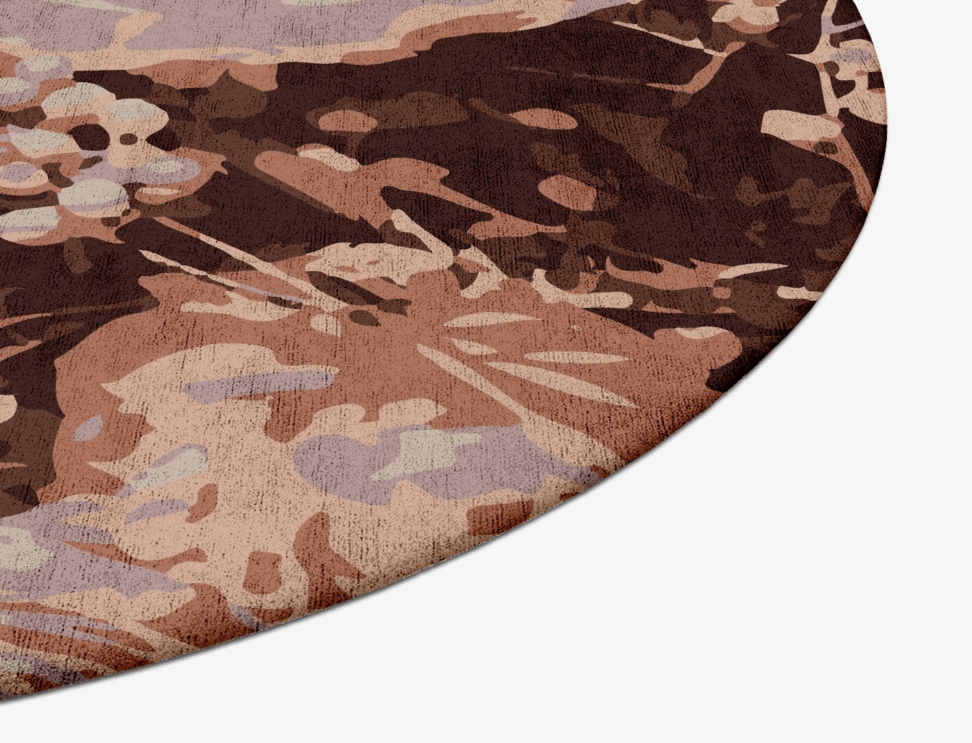 Impasto Floral Oval Hand Tufted Bamboo Silk Custom Rug by Rug Artisan