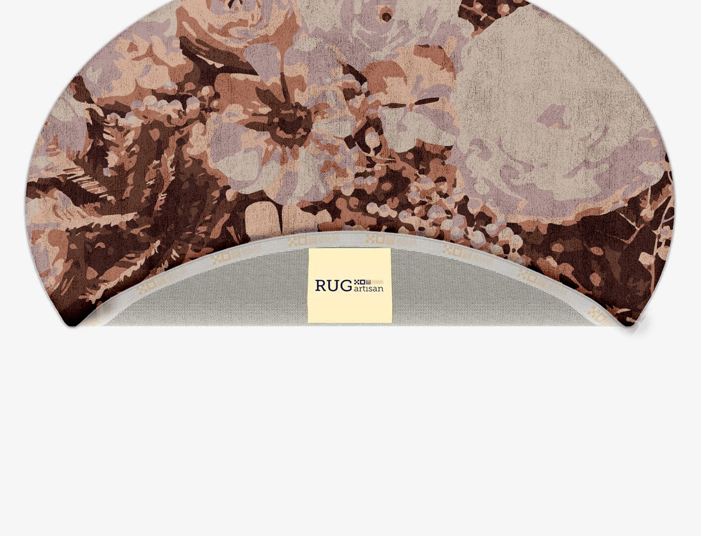 Impasto Floral Oval Hand Tufted Bamboo Silk Custom Rug by Rug Artisan