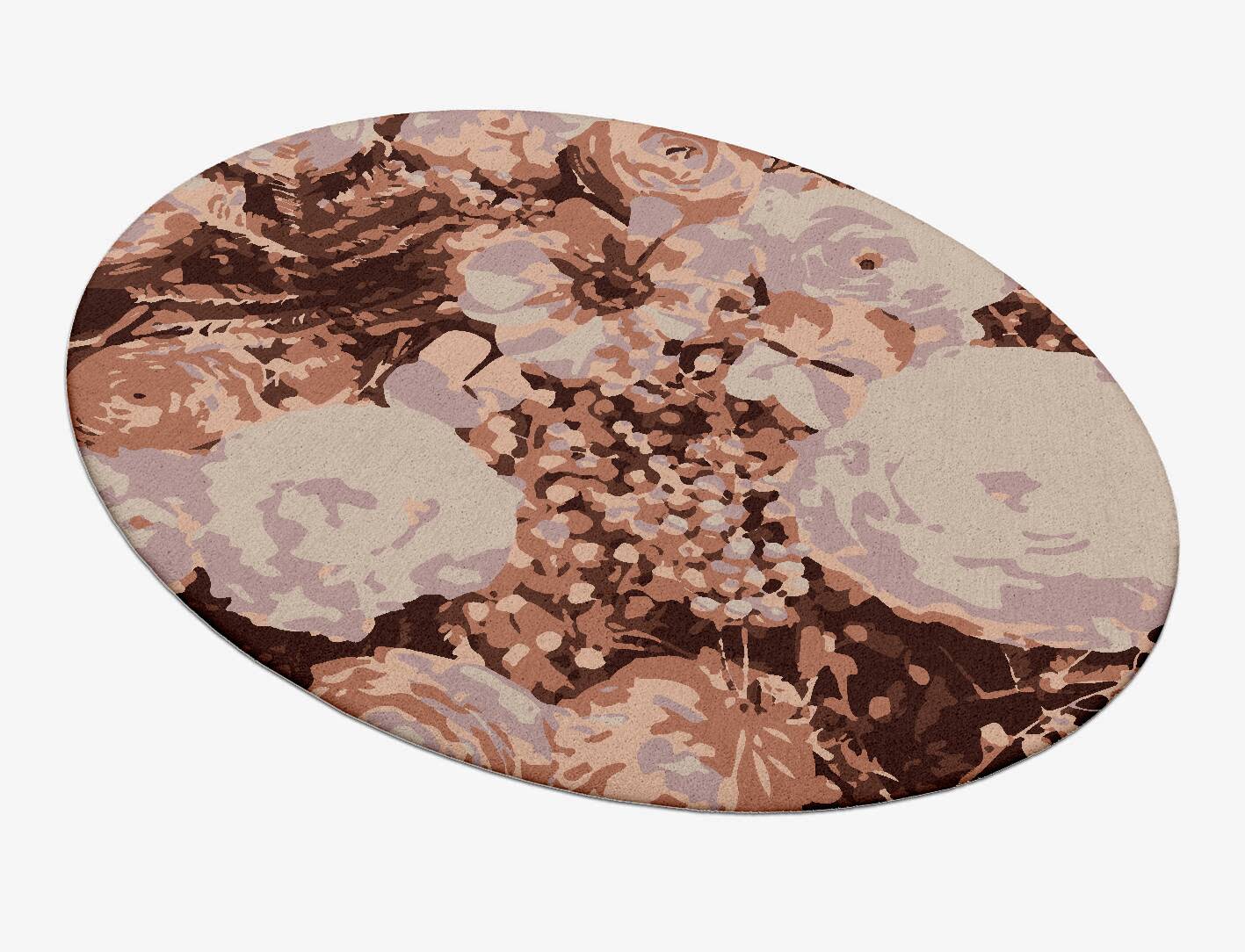 Impasto Floral Oval Hand Tufted Pure Wool Custom Rug by Rug Artisan