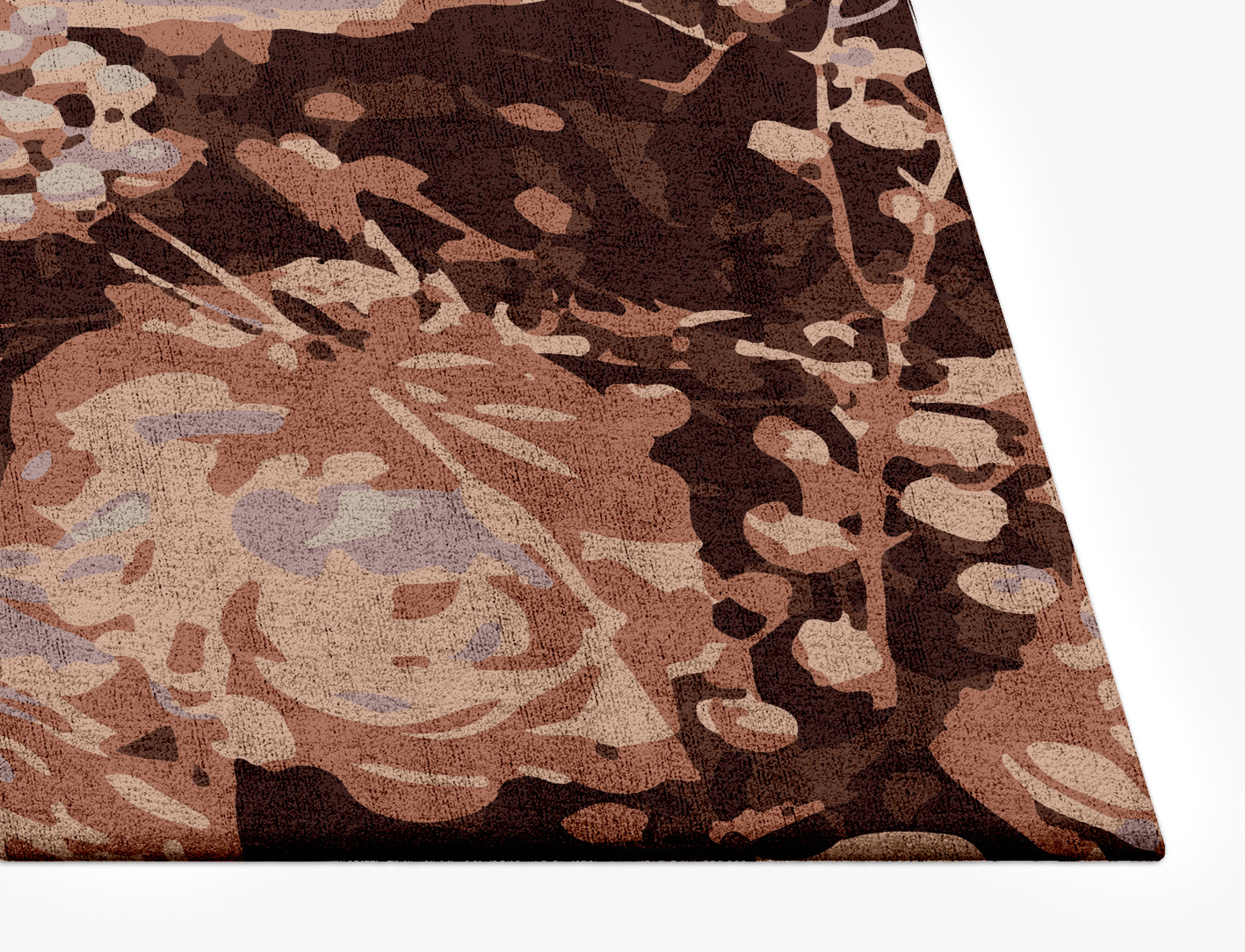 Impasto Floral Rectangle Hand Tufted Bamboo Silk Custom Rug by Rug Artisan