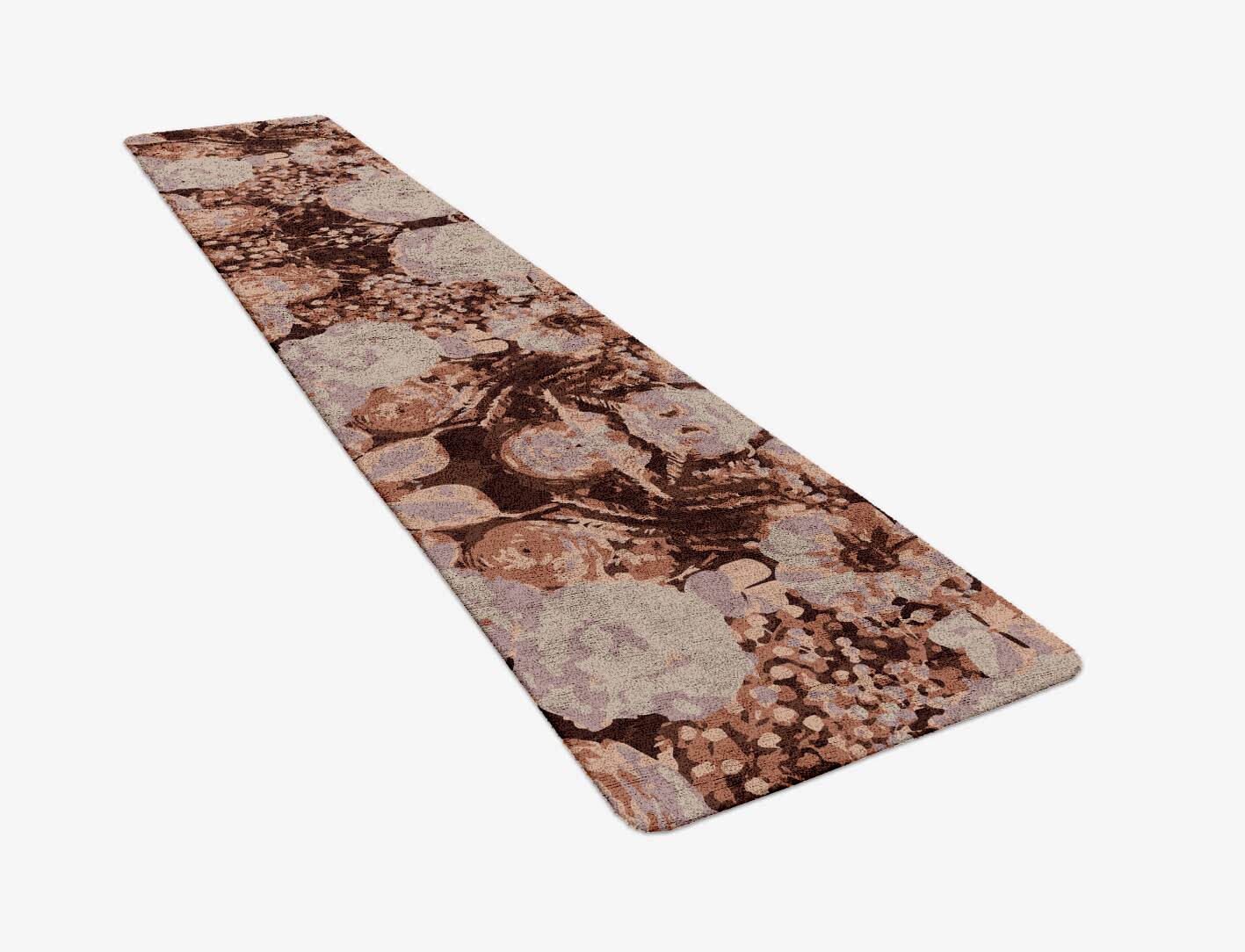Impasto Floral Runner Hand Tufted Bamboo Silk Custom Rug by Rug Artisan