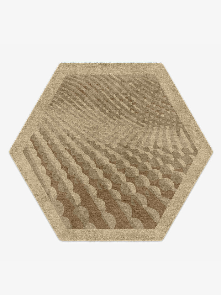 Imperial Origami Hexagon Hand Knotted Tibetan Wool Custom Rug by Rug Artisan