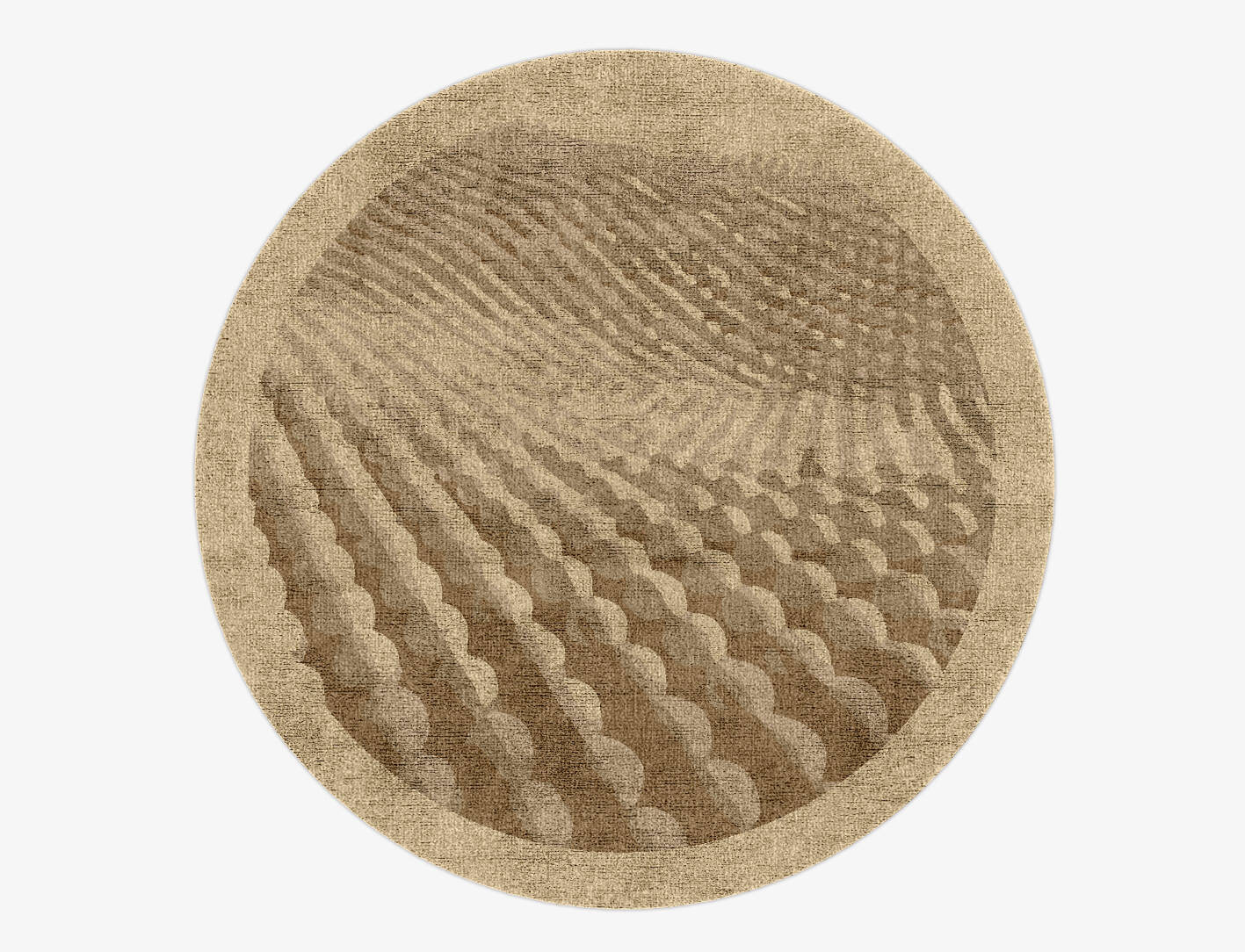 Imperial Origami Round Hand Knotted Bamboo Silk Custom Rug by Rug Artisan