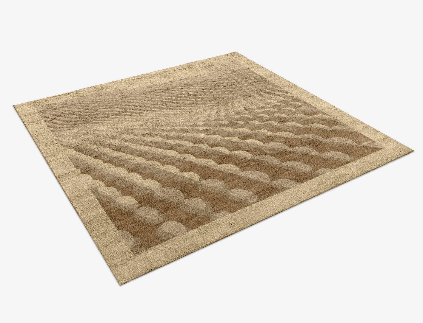 Imperial Origami Square Hand Knotted Bamboo Silk Custom Rug by Rug Artisan