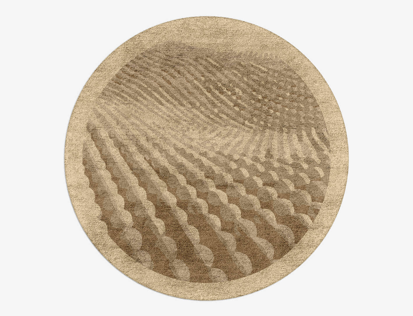 Imperial Origami Round Hand Tufted Bamboo Silk Custom Rug by Rug Artisan