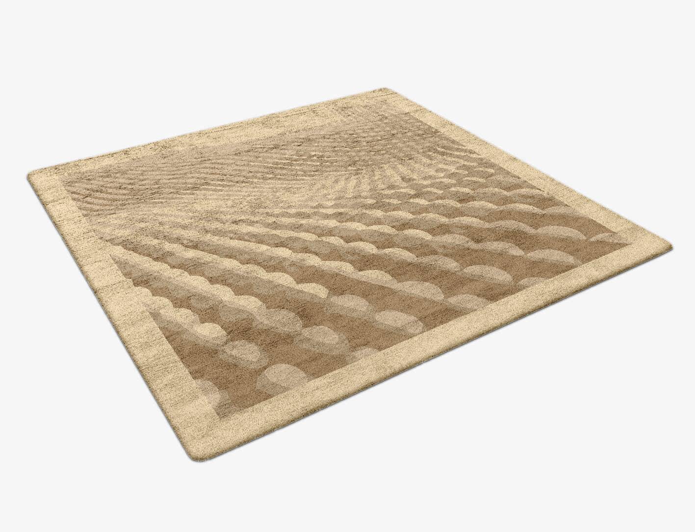 Imperial Origami Square Hand Tufted Bamboo Silk Custom Rug by Rug Artisan
