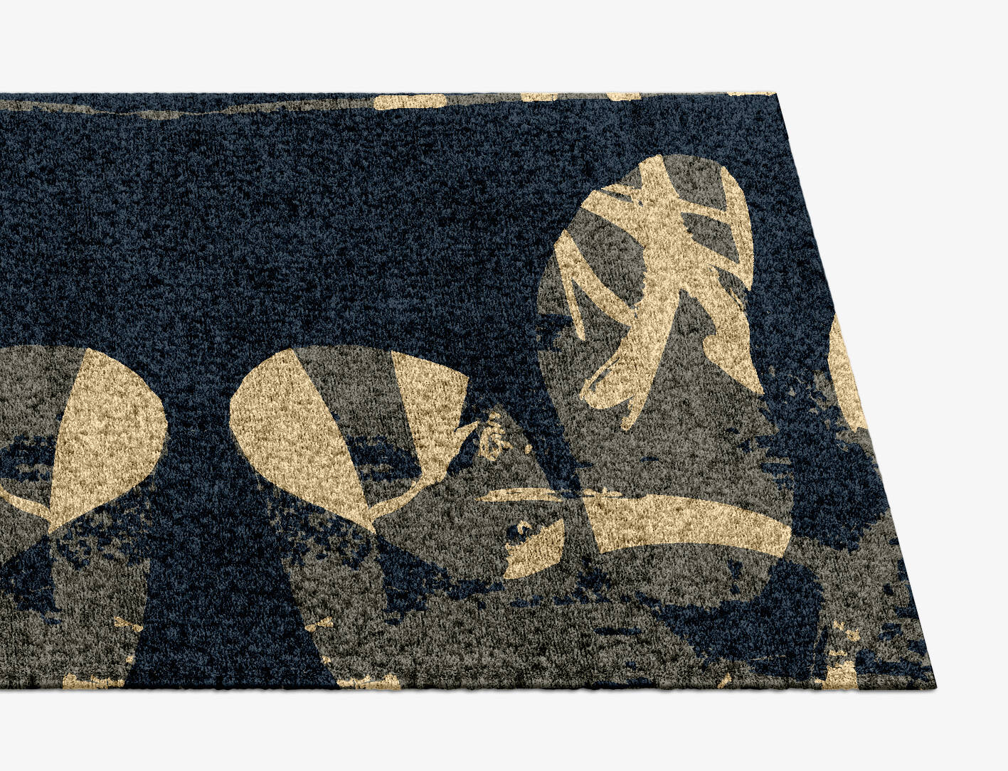 Imprint Abstract Runner Hand Knotted Bamboo Silk Custom Rug by Rug Artisan