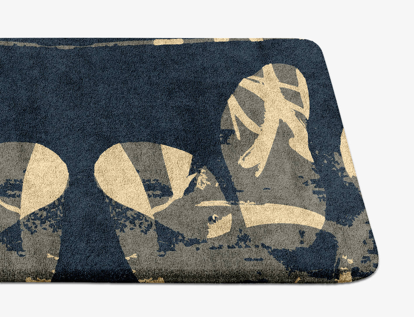 Imprint Abstract Runner Hand Tufted Bamboo Silk Custom Rug by Rug Artisan