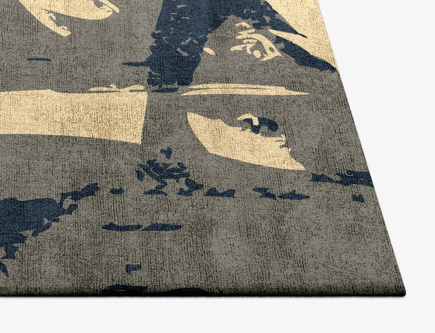 Imprint Abstract Square Hand Tufted Bamboo Silk Custom Rug by Rug Artisan