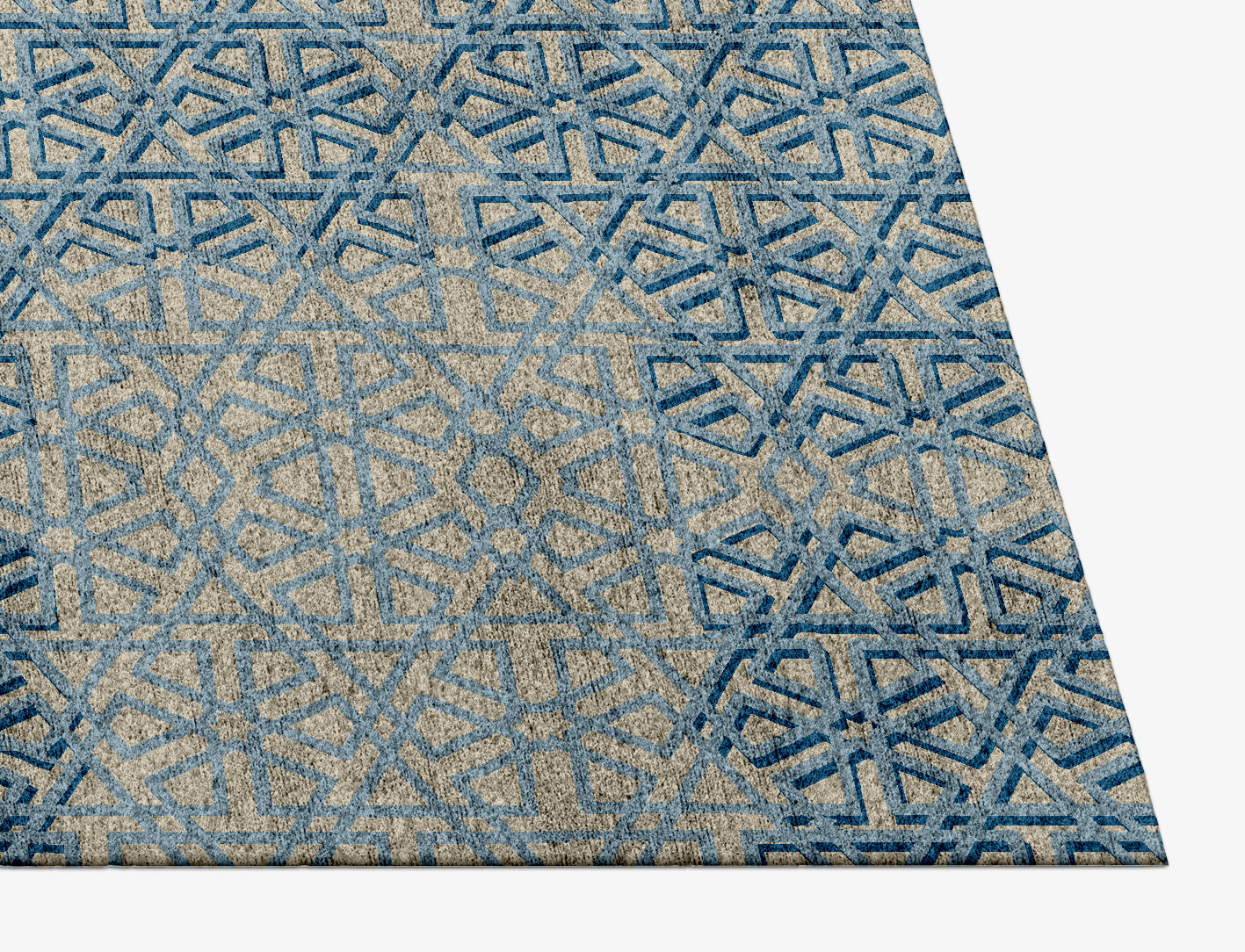 Imprints Geometric Rectangle Hand Knotted Bamboo Silk Custom Rug by Rug Artisan