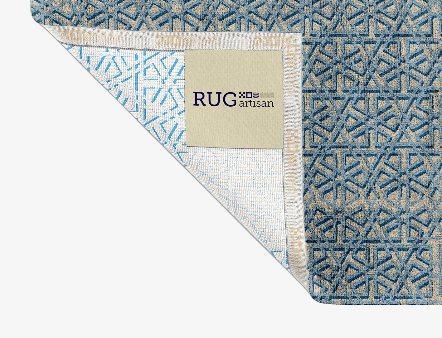 Imprints Geometric Rectangle Hand Knotted Bamboo Silk Custom Rug by Rug Artisan