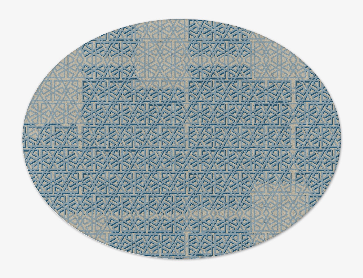 Imprints Geometric Oval Hand Tufted Pure Wool Custom Rug by Rug Artisan