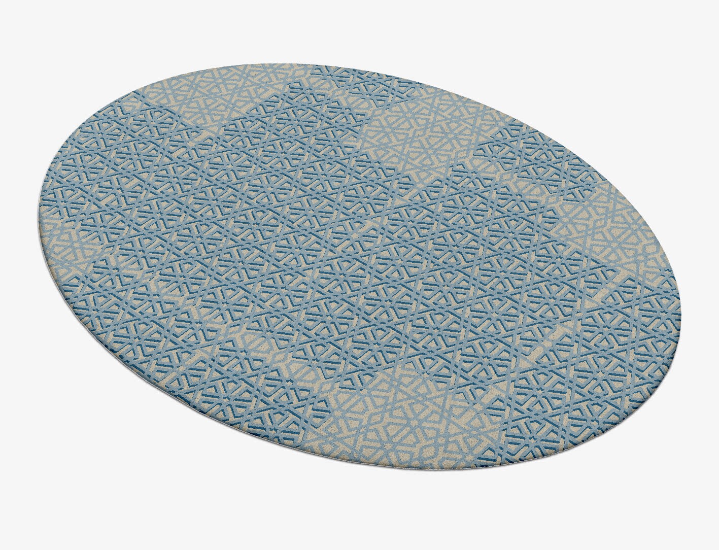 Imprints Geometric Oval Hand Tufted Pure Wool Custom Rug by Rug Artisan