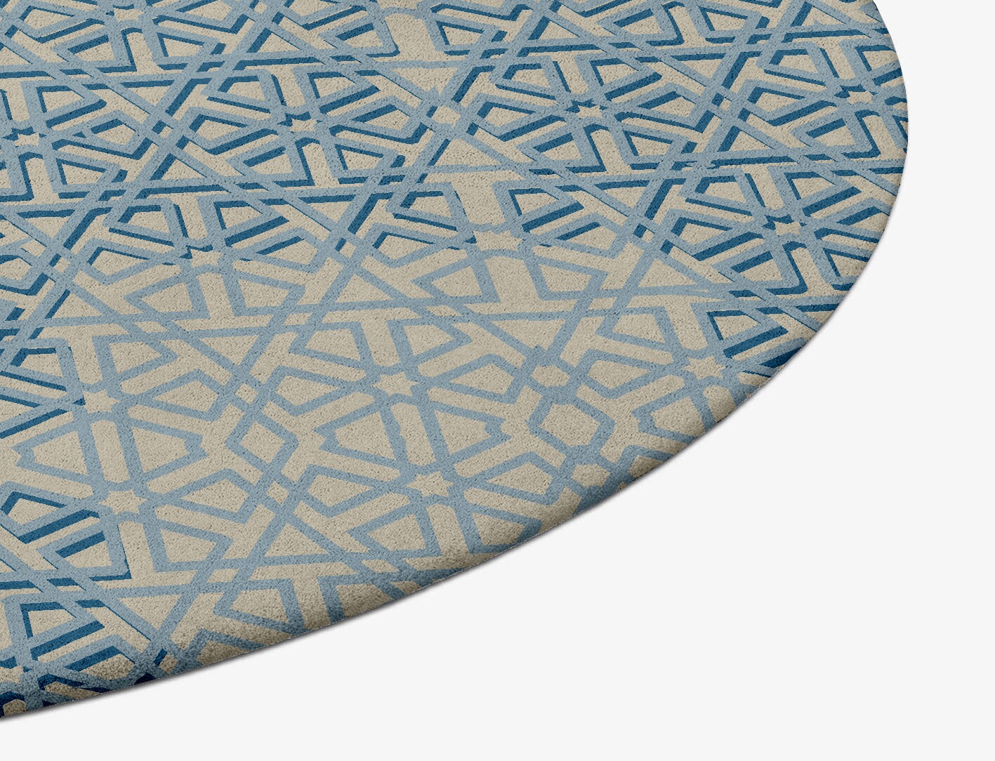 Imprints Geometric Oval Hand Tufted Pure Wool Custom Rug by Rug Artisan
