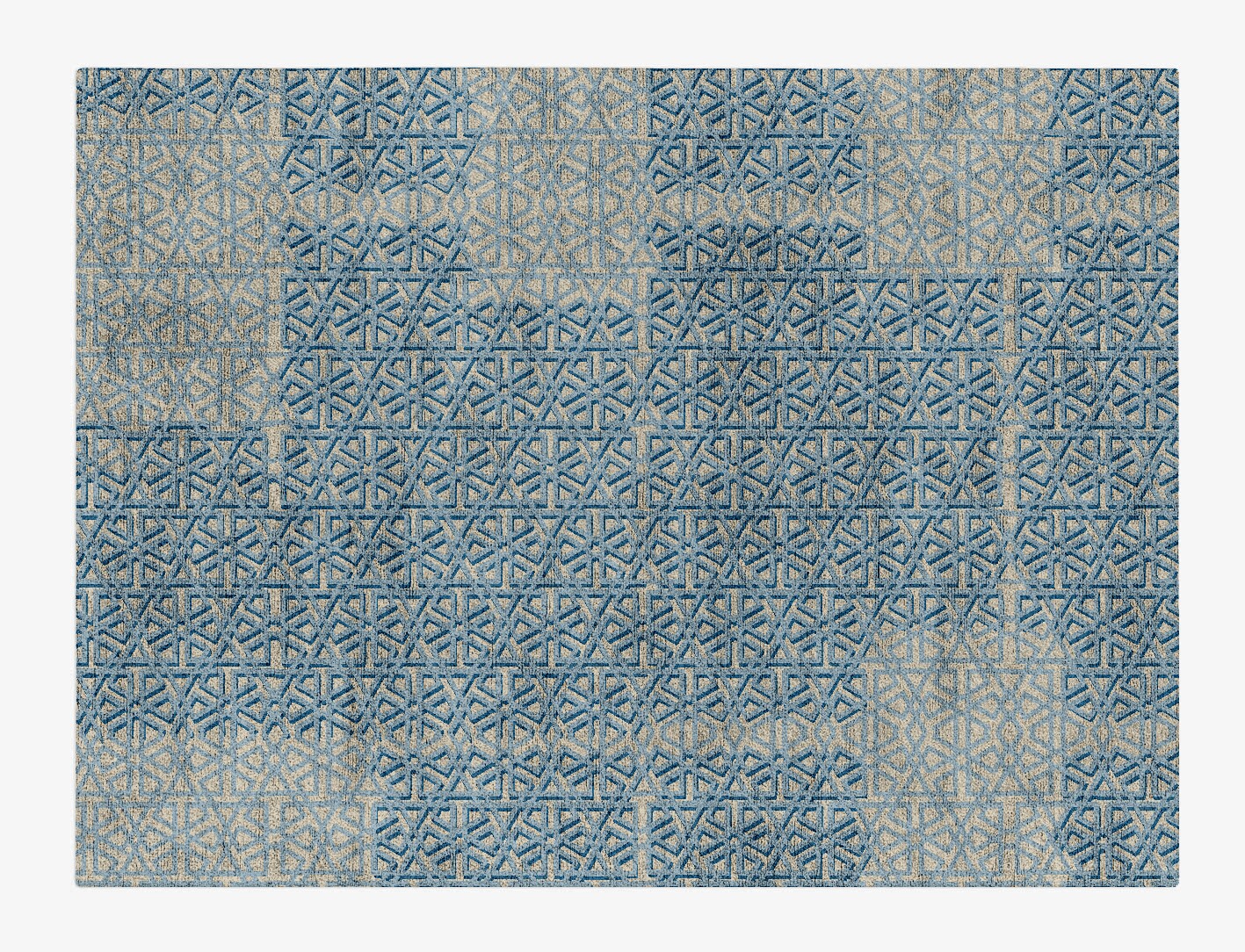 Imprints Geometric Rectangle Hand Tufted Bamboo Silk Custom Rug by Rug Artisan