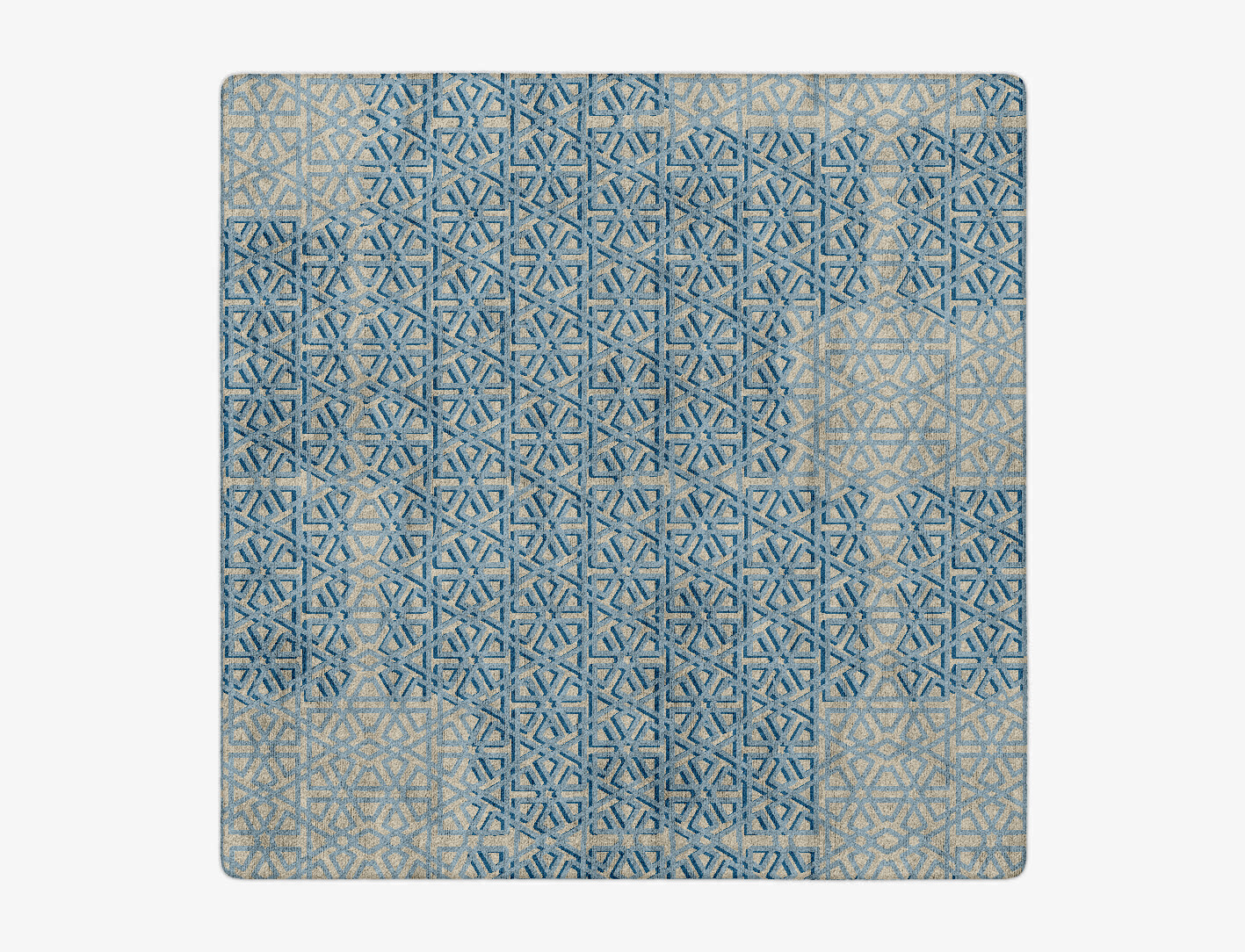 Imprints Geometric Square Hand Tufted Bamboo Silk Custom Rug by Rug Artisan